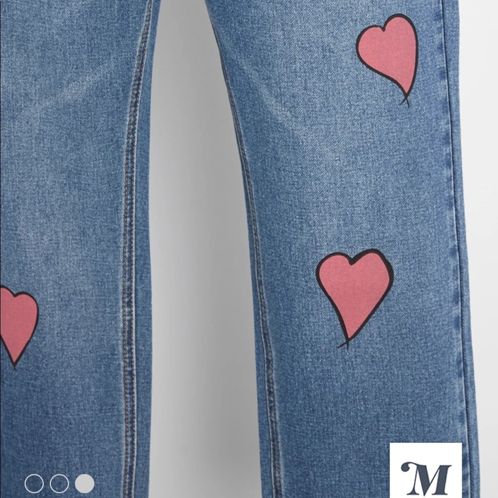NWT Modcloth Heart Jeans SZ M - Picture 3 of 3